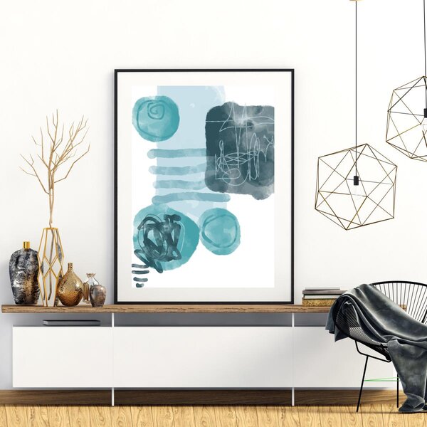 Plakat - Malowana abstrakcja (A4)