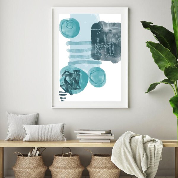 Plakat - Malowana abstrakcja (A4)