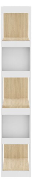 Biały regał z blatem w dekorze dębu 90x188 cm Ella – TemaHome