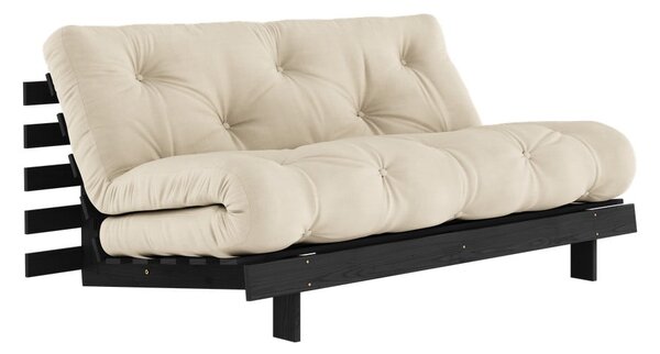 Beżowa rozkładana sofa 160 cm Roots Black Night – Karup Design