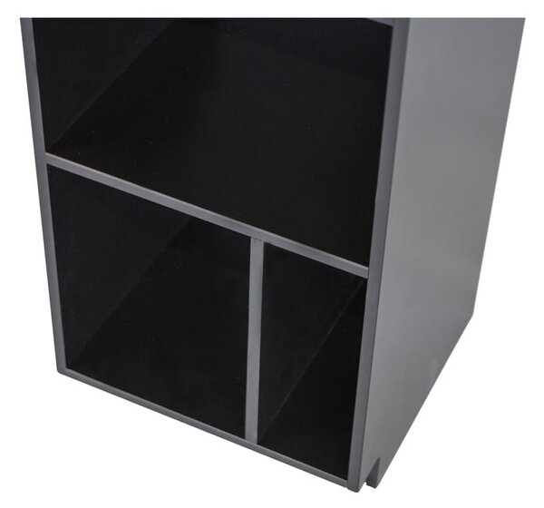 Czarny regał modułowy z litego drewna sosnowego 40x210 cm Finca – WOOOD