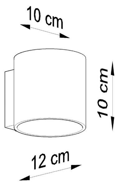 Biały kinkiet ø 10 cm Gino – Sollux