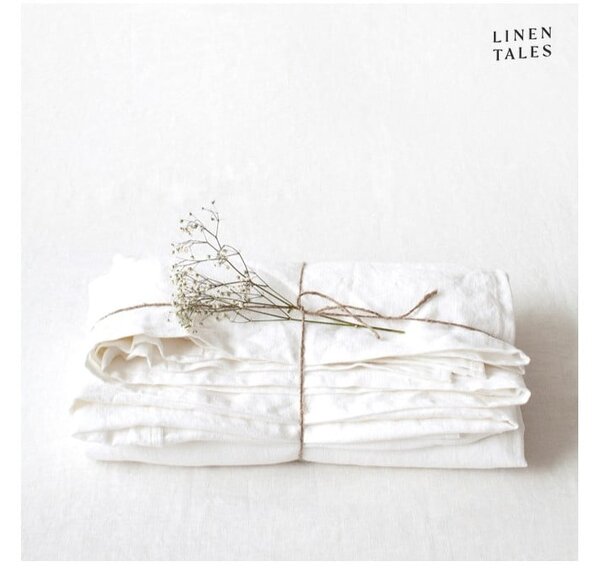 Białe prześcieradło z mieszanki lnu 230x270 cm – Linen Tales