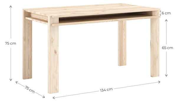 Stół z litego drewna sosnowego 75x134 cm Tuck – Karup Design