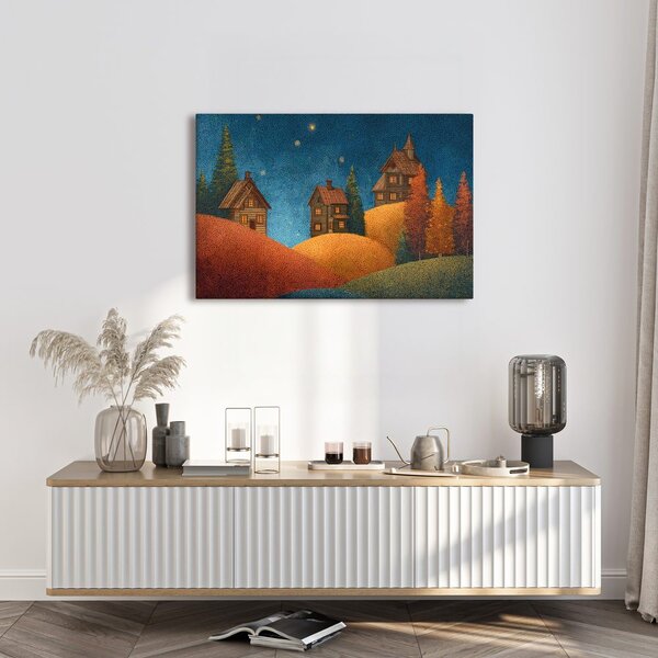 Obraz magiczna świąteczna wioska