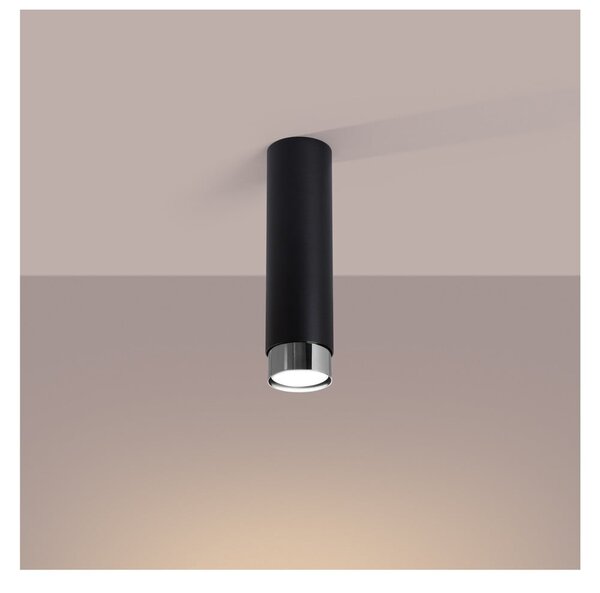 Lampa sufitowa w czarno-srebrnym kolorze Crown – Sollux