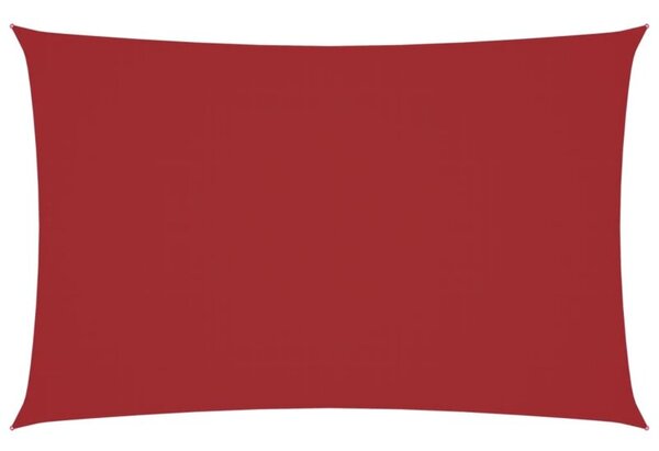 Prostokątny żagiel ogrodowy, tkanina oxford, 2x5 m, czerwony