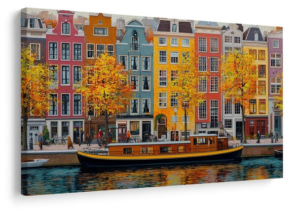 Obraz jesienne kanały Amsterdamu