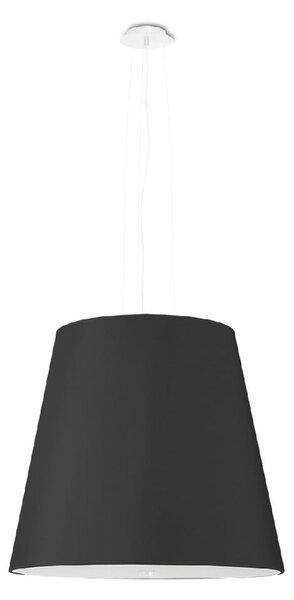 Czarna lampa wisząca ze szklanym kloszem ø 50 cm Tresco – Sollux