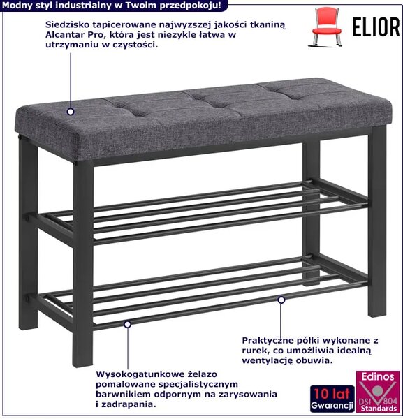 Industrialna szafka na buty z tapicerowanym siedziskeim R4-B30