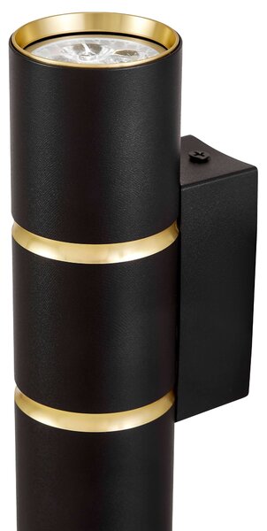 LAMPA ŚCIENNA KINKIET NOWOCZESNY CZARNO-ZŁOTY ASTI W2