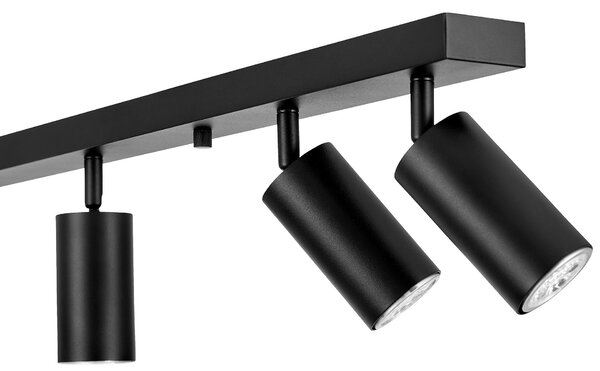 SPOT NOWOCZESNA LAMPA SUFITOWA CZARNA NEO W6