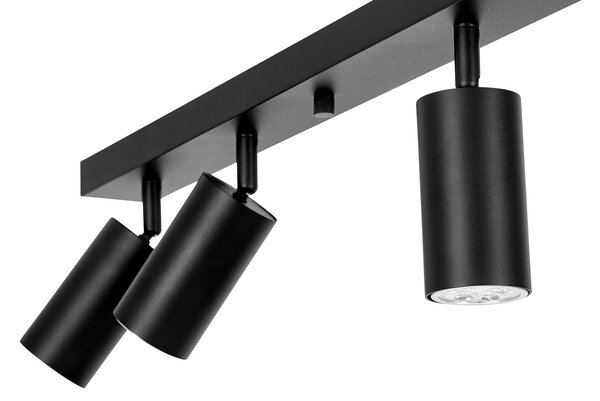 SPOT NOWOCZESNA LAMPA SUFITOWA CZARNA NEO W6