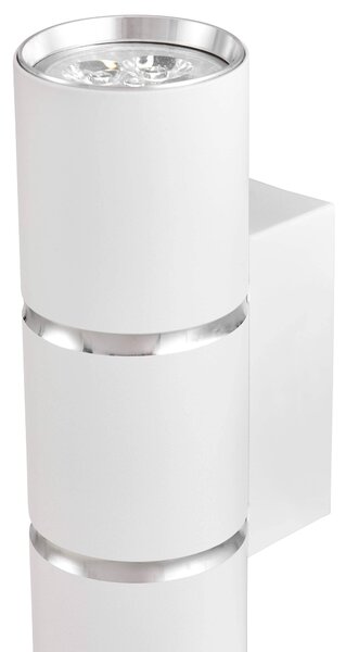 LAMPA ŚCIENNA KINKIET NOWOCZESNY BIAŁO-CHROMOWANY ASTI W2