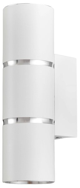 LAMPA ŚCIENNA KINKIET NOWOCZESNY BIAŁO-CHROMOWANY ASTI W2