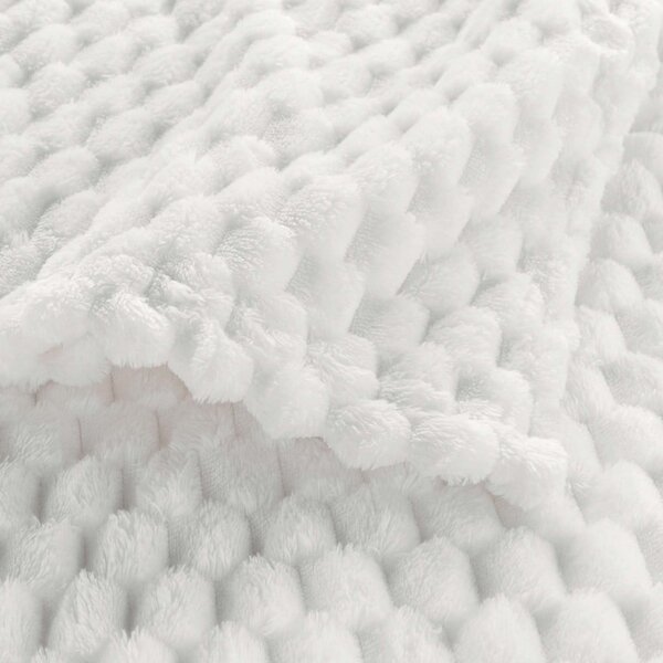 Kremowy koc z mikfroflaneli 125x150 cm Mini Frosty – douceur d'intérieur