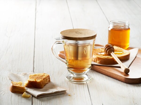Szklany kubek z sitkiem 270 ml Abeille – La Rochére