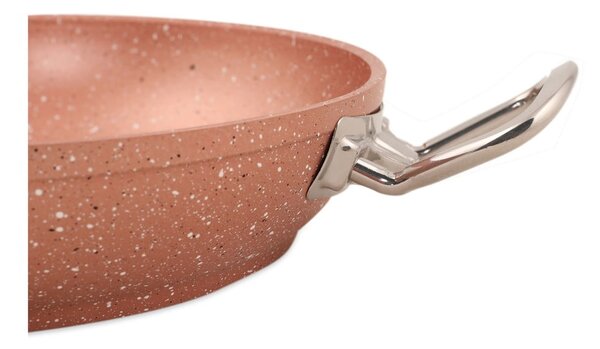 Różowa aluminiowa patelnia Güral Porselen Classic, ø 22 cm