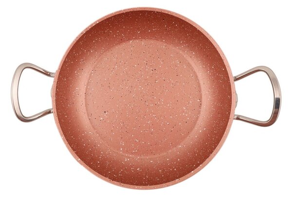 Różowa aluminiowa patelnia Güral Porselen Classic, ø 22 cm