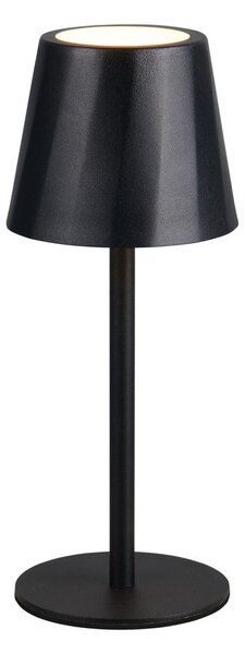 Lampa stołowa LED w kolorze matowej czerni z metalowym kloszem (wysokość 21 cm) Diaz – Reality