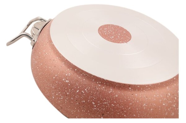 Różowa aluminiowa patelnia Güral Porselen Classic, ø 22 cm