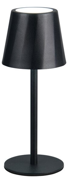 Lampa stołowa LED w kolorze matowej czerni z metalowym kloszem (wysokość 21 cm) Diaz – Reality