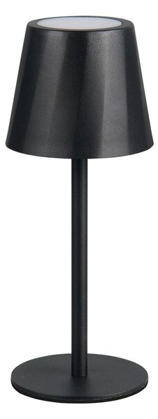 Lampa stołowa LED w kolorze matowej czerni z metalowym kloszem (wysokość 21 cm) Diaz – Reality