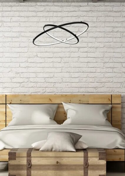 Czarny metalowy żyrandol led - K435 N1-Z40
