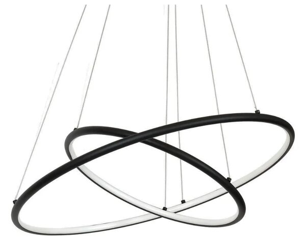 Czarny metalowy żyrandol led - K435 N1-Z40
