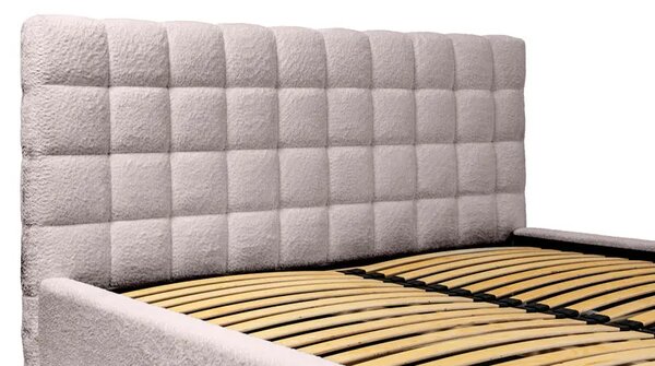 Tapicerowane łóżko dwuosobowe cappuccino K1-N54