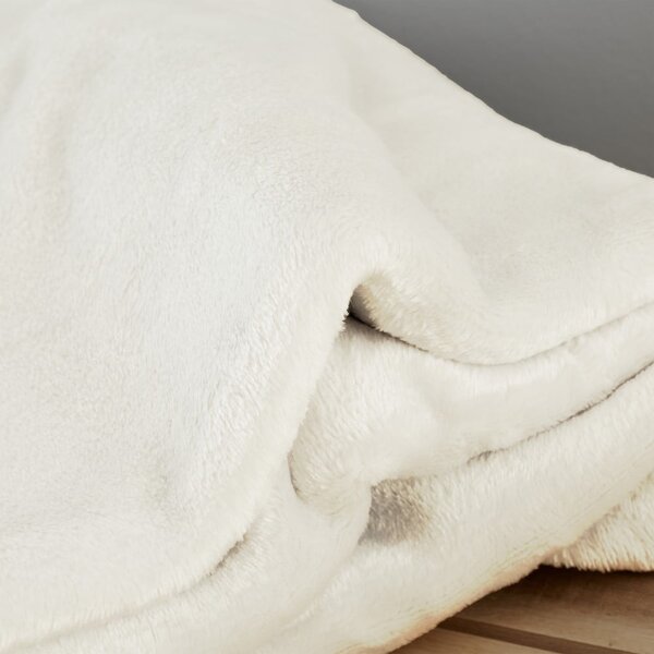 Kremowy koc z mikropluszu 130x170 cm Raschel Velvet – Catherine Lansfield
