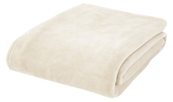 Kremowy koc z mikropluszu 130x170 cm Raschel Velvet – Catherine Lansfield