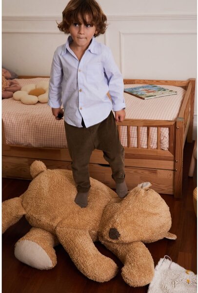 Brązowy dziecięcy worek do siedzenia Sleepy Bear – Lorena Canals