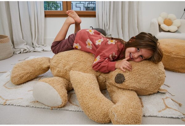 Brązowy dziecięcy worek do siedzenia Sleepy Bear – Lorena Canals