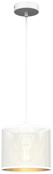 Luminex Żyrandol na lince LOFT SHADE 1xE27/60W/230V śr. 18 cm biały/złoty LU5264