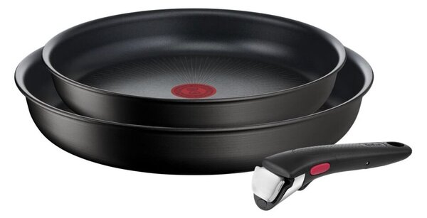 Patelnie zestaw 2 szt. z powłoką nieprzywierającą/z odpinaną rączką aluminiowe ø 28 cm INGENIO Eco Resis L3979102 – Tefal