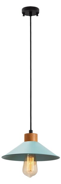 Turkusowa/w naturalnym kolorze lampa wisząca z metalowym kloszem ø 24 cm Manavgat – Opviq lights