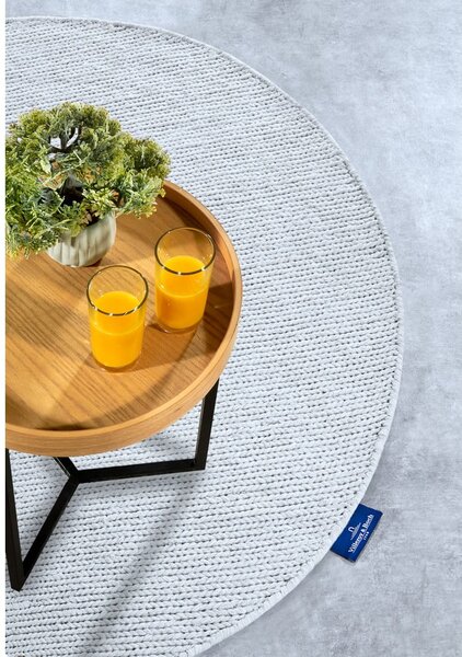 Biały wełniany okrągły dywan tkany ręcznie ø 160 cm Francois – Villeroy&Boch