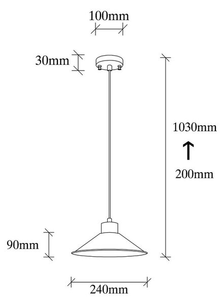 Turkusowa/w naturalnym kolorze lampa wisząca z metalowym kloszem ø 24 cm Manavgat – Opviq lights