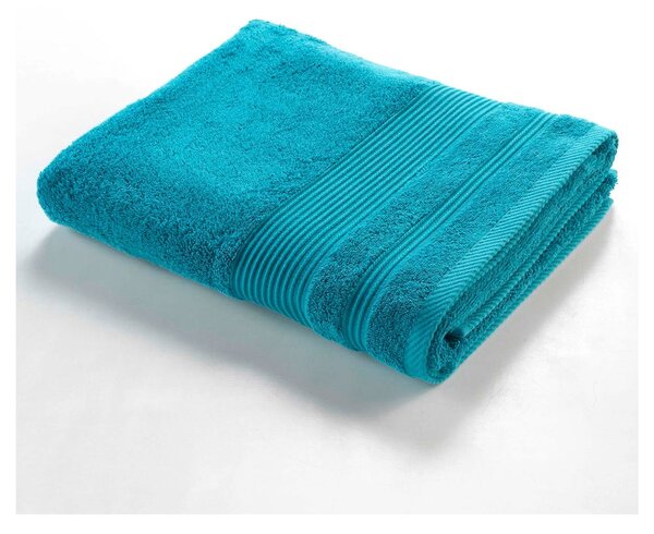 Niebieski bawełniany ręcznik kąpielowy frotte 90x150 cm Tendresse – douceur d'intérieur