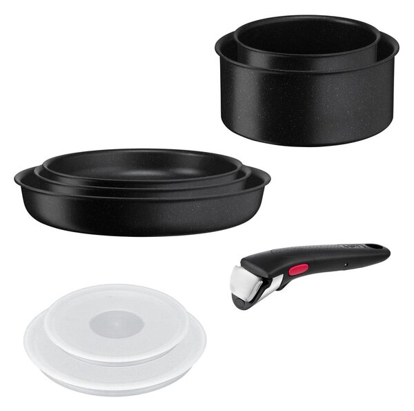 Zestaw garnków aluminiowych 8 szt. INGENIO Black stone L3998802 – Tefal