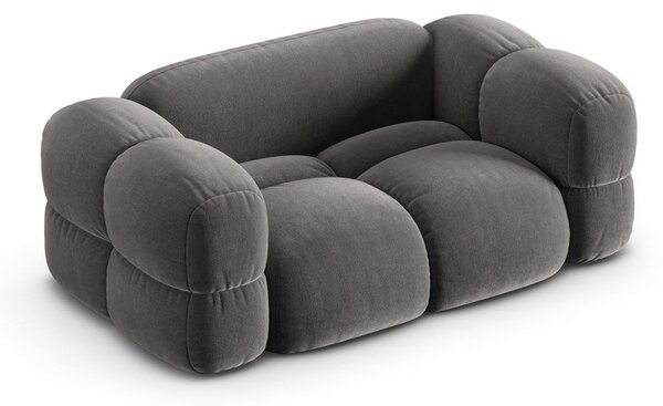 Szara aksamitna sofa 180 cm Loretto – Cosmopolitan Design