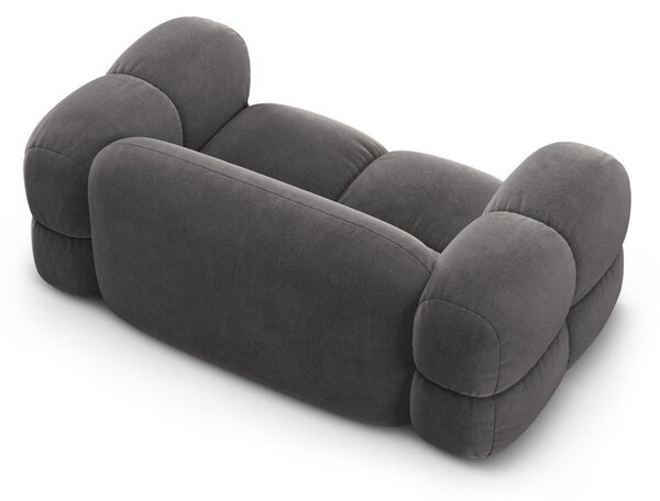 Szara aksamitna sofa 180 cm Loretto – Cosmopolitan Design
