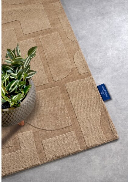 Beżowy wełniany chodnik tkany ręcznie 80x250 cm Alexis – Villeroy&Boch