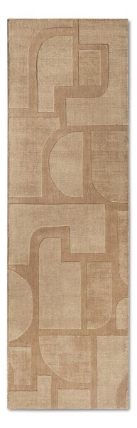 Beżowy wełniany chodnik tkany ręcznie 80x250 cm Alexis – Villeroy&Boch