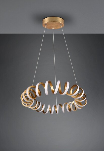 Lampa wisząca LED w kolorze złota ø 55 cm Curl – Trio