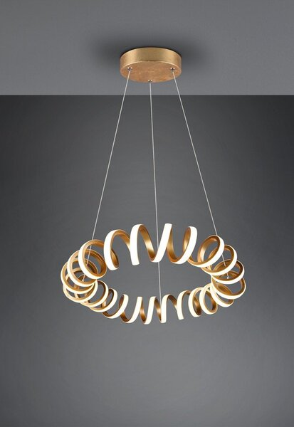 Lampa wisząca LED w kolorze złota ø 55 cm Curl – Trio