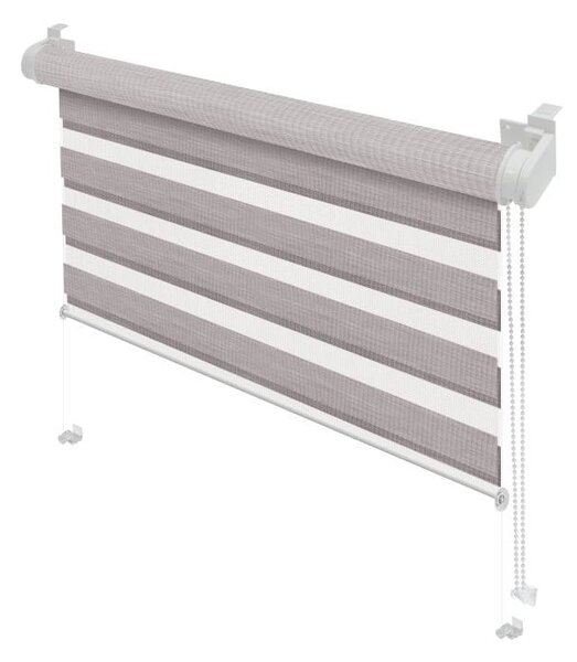 Szarobrązowa roleta dzień i noc 42,5x150 cm Zebra Silvalin – Gardinia