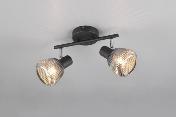 Czarna lampa punktowa ø 10 cm Tarifa – Trio
