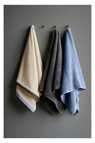 Ciemnoszary bawełniany ręcznik frotte 50x100 cm Line – Södahl